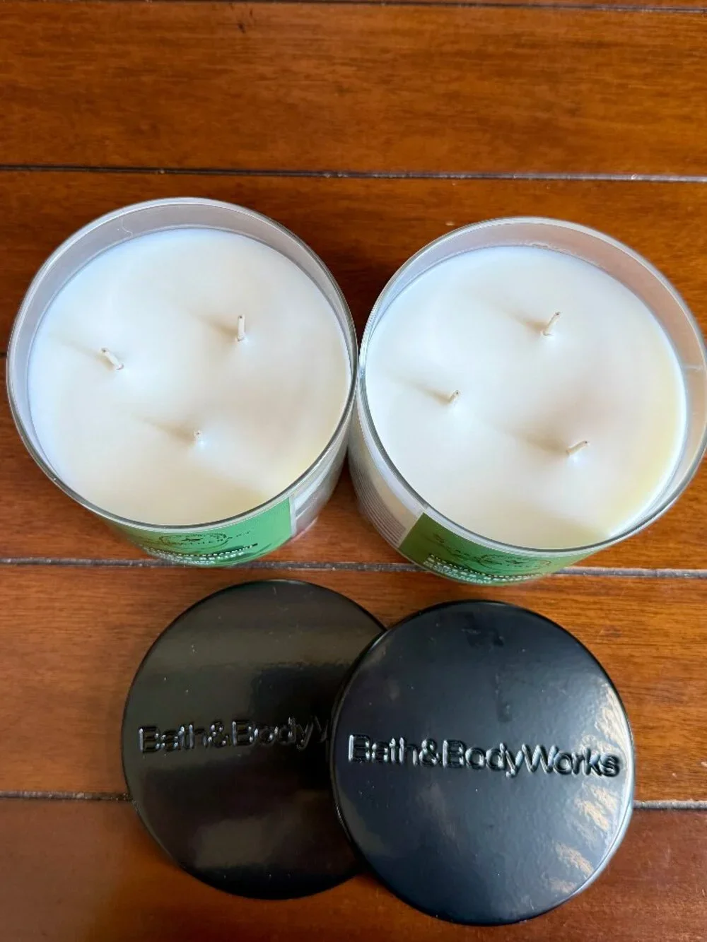 NEW 2-Pc EUCALYPTUS SPEARMINT 3-Wick Candle Bath & Body Works